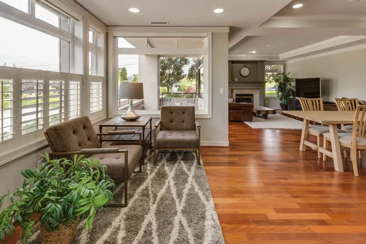 Beni Ourain rug in a bright living space